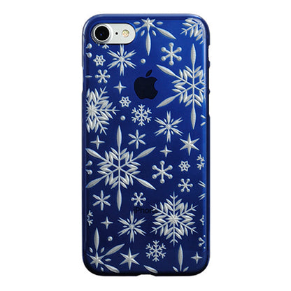 【Web限定】AIR JACKET ”kiriko” for iPhone8/7  雪片(藍)