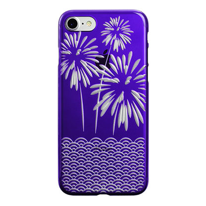 【Web限定】AIR JACKET ”kiriko” for iPhone8/7  花火(葡萄)