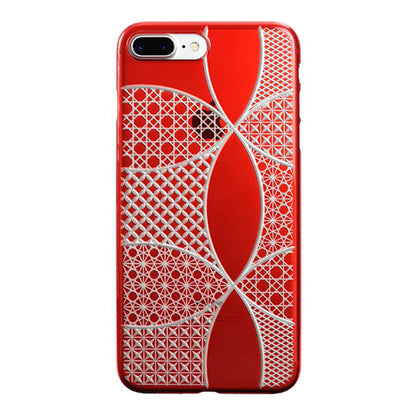 【Web限定】AIR JACKET ”kiriko” for iPhone8 Plus/7 Plus 千代柄・七宝(紅)