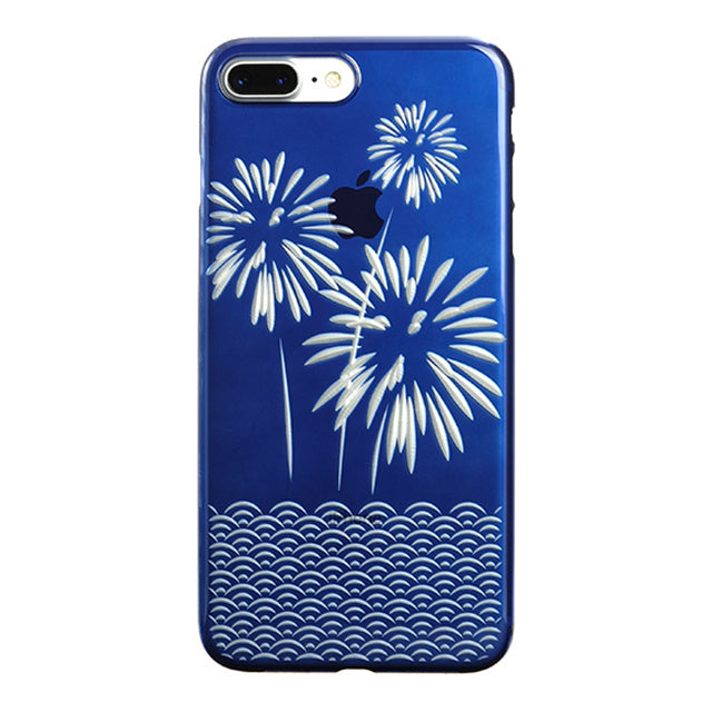 【Web限定】AIR JACKET ”kiriko” for iPhone8 Plus/7 Plus 花火(藍)