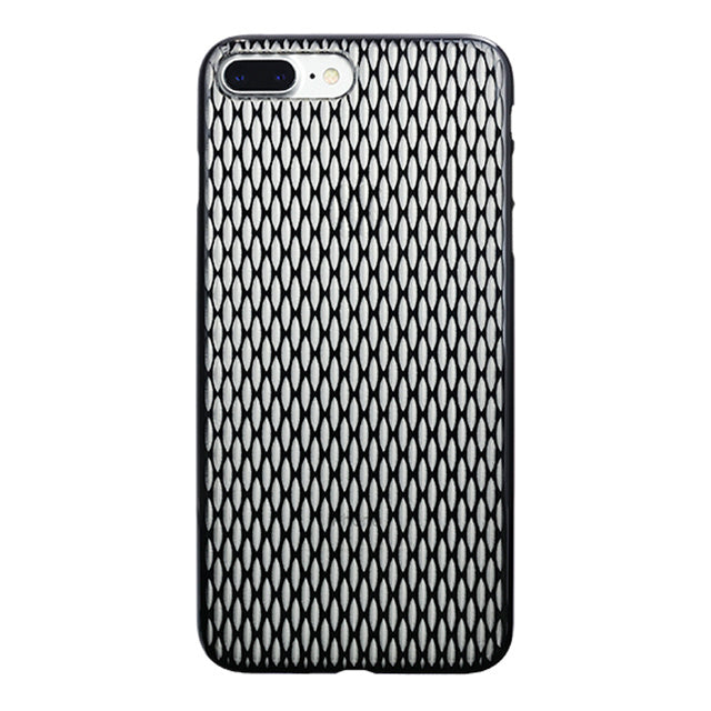 【Web限定】AIR JACKET ”kiriko” for iPhone8 Plus/7 Plus 米つなぎ(ピアノブラック)