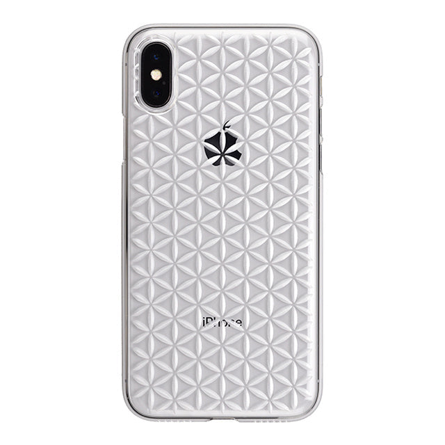 【Web限定】AIR JACKET ”kiriko” for iPhone X 麻の葉つなぎ (クリア)