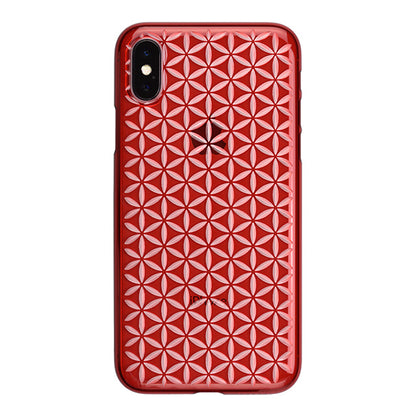 【Web限定】AIR JACKET ”kiriko” for iPhone X 麻の葉つなぎ (紅)