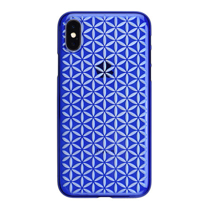 【Web限定】AIR JACKET ”kiriko” for iPhone X 麻の葉つなぎ (瑠璃)