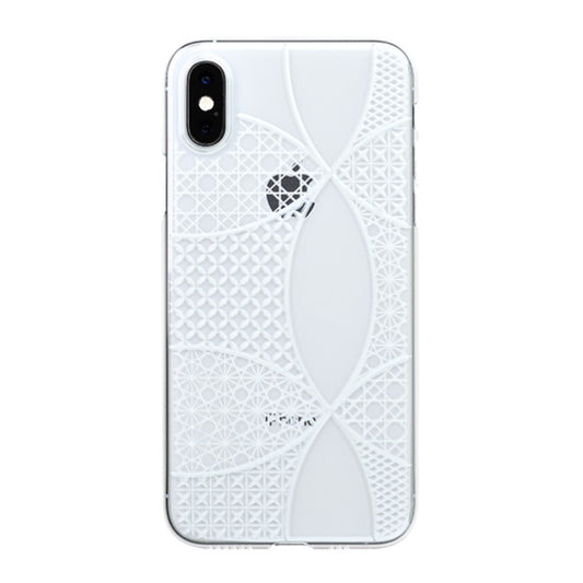 【Web限定】Air Jacket “kiriko” for iPhone XS 千代柄 (七宝) クリア