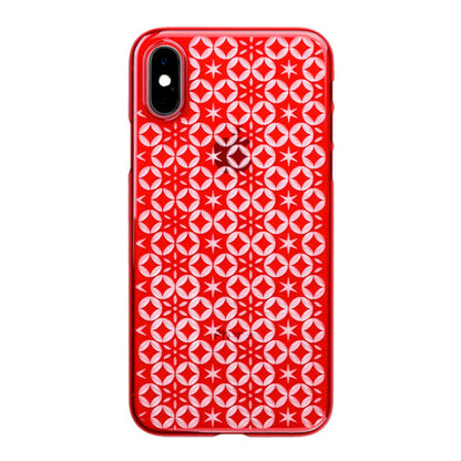 【Web限定】Air Jacket “kiriko” for iPhone XS 七宝に星 紅