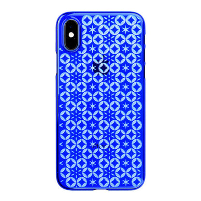 【Web限定】Air Jacket “kiriko” for iPhone XS 七宝に星 瑠璃