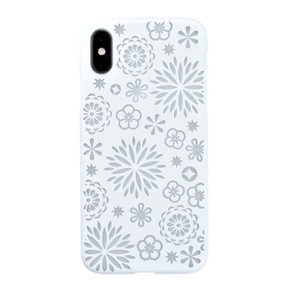 【Web限定】Air Jacket “kiriko” for iPhone XS 花 ピュアホワイト