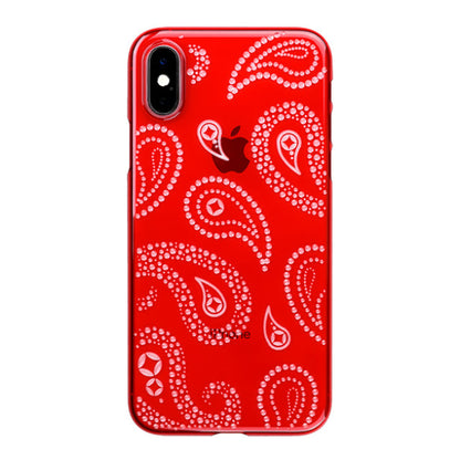 【Web限定】Air Jacket “kiriko” for iPhone XS ペイズリー 紅