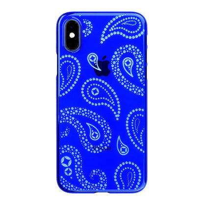 【Web限定】Air Jacket “kiriko” for iPhone XS ペイズリー 瑠璃