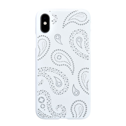 【Web限定】Air Jacket “kiriko” for iPhone XS ペイズリー ピュアホワイト