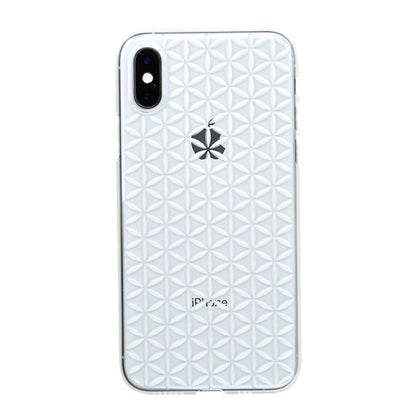 【Web限定】Air Jacket “kiriko” for iPhone XS 麻の葉つなぎ クリア