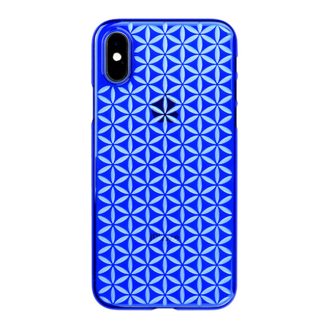 【Web限定】Air Jacket “kiriko” for iPhone XS 麻の葉つなぎ 瑠璃