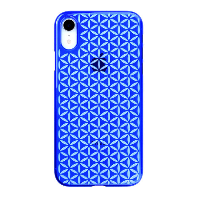 【Web限定】Air Jacket “kiriko” for iPhone XR 麻の葉つなぎ 瑠璃