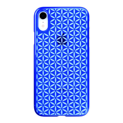 【Web限定】Air Jacket “kiriko” for iPhone XR 麻の葉つなぎ 瑠璃