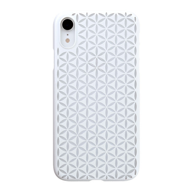 【Web限定】Air Jacket “kiriko” for iPhone XR 麻の葉つなぎ ピュアホワイト