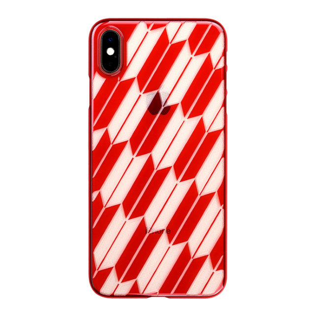 【Web限定】Air Jacket “kiriko” for iPhone XS Max 矢絣 紅