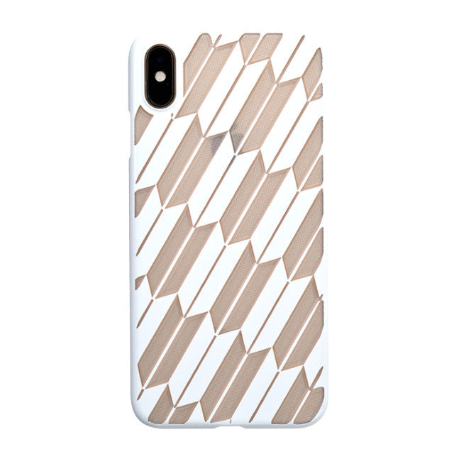 【Web限定】Air Jacket “kiriko” for iPhone XS Max 矢絣 ピュアホワイト