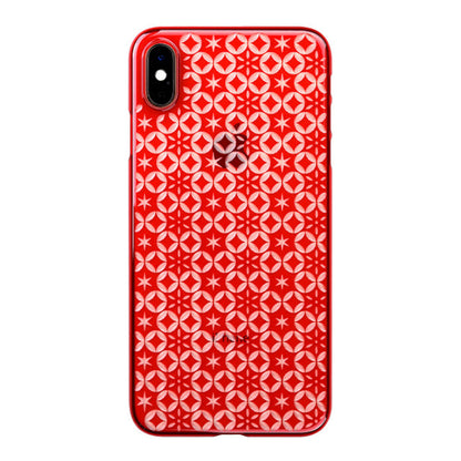 【Web限定】Air Jacket “kiriko” for iPhone XS Max 七宝に星 紅