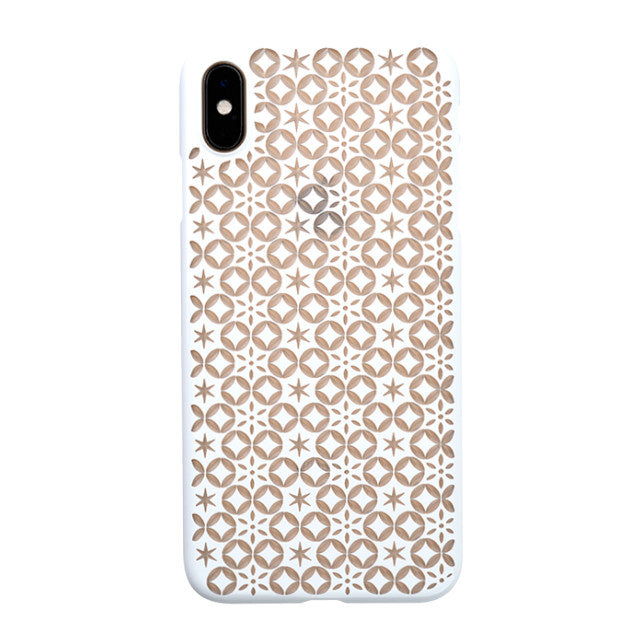 【Web限定】Air Jacket “kiriko” for iPhone XS Max 七宝に星 ピュアホワイト