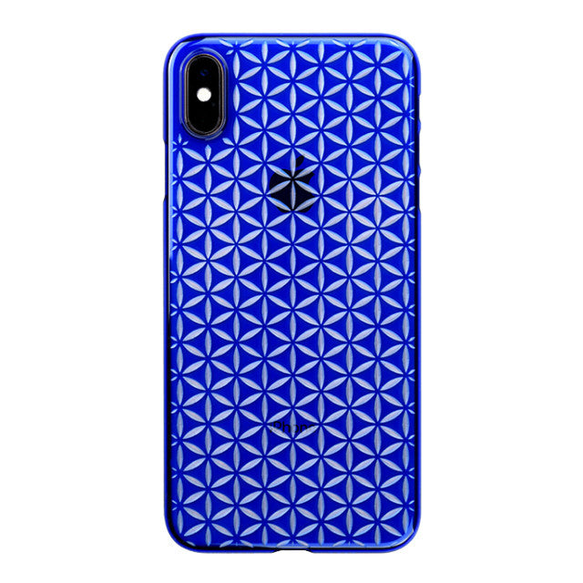 【Web限定】Air Jacket “kiriko” for iPhone XS Max 麻の葉つなぎ 瑠璃