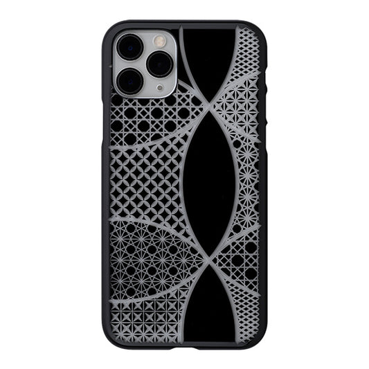 【Web限定】Air Jacket “kiriko” for iPhone11 Pro 千代柄(七宝) (ピアノブラック)