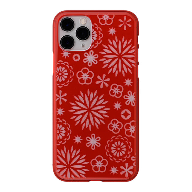 【Web限定】Air Jacket “kiriko” for iPhone11 Pro 花 (紅)