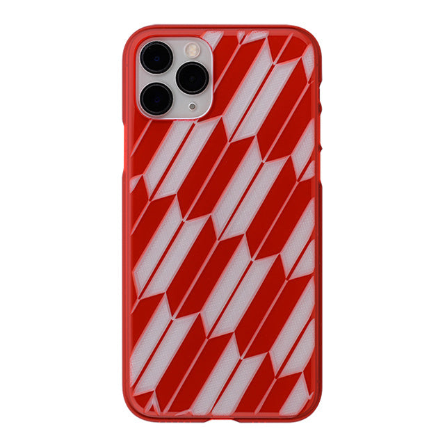 【Web限定】Air Jacket “kiriko” for iPhone11 Pro 矢絣 (紅)