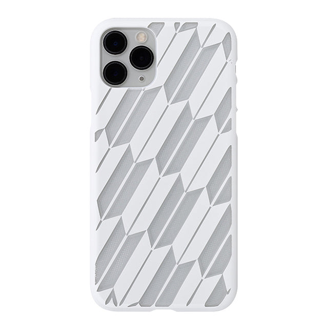 【Web限定】Air Jacket “kiriko” for iPhone11 Pro 矢絣 (ピュアホワイト)