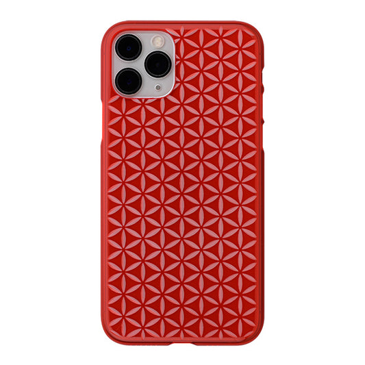 【Web限定】Air Jacket “kiriko” for iPhone11 Pro 麻の葉つなぎ (紅)