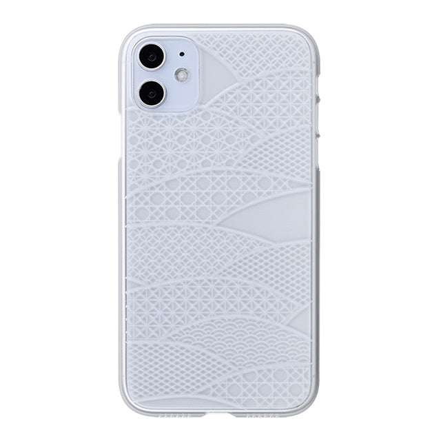 【Web限定】Air Jacket “kiriko” for iPhone11 千代柄(扇) (クリア)