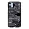 【Web限定】Air Jacket “kiriko” for iPhone11 千代柄(扇) (ピアノブラック)