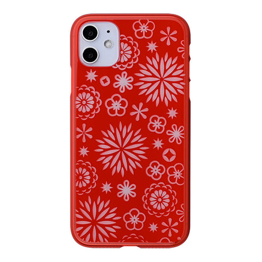 【Web限定】Air Jacket “kiriko” for iPhone11 花 (紅)