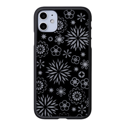 【Web限定】Air Jacket “kiriko” for iPhone11 花 (ピアノブラック)