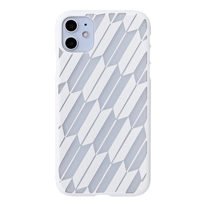 【Web限定】Air Jacket “kiriko” for iPhone11 矢絣 (ピュアホワイト)