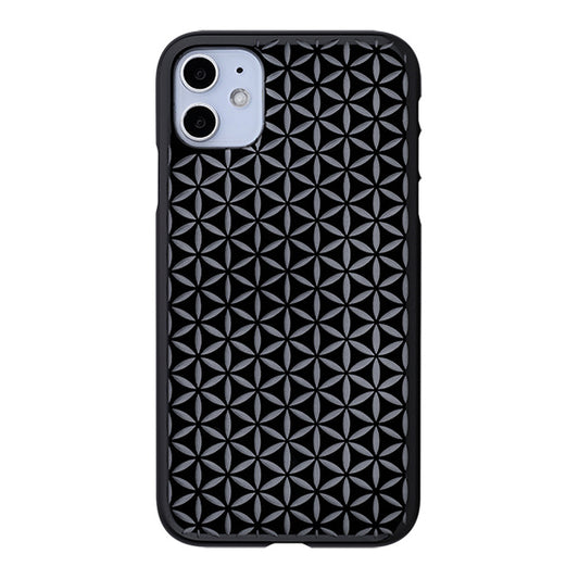 【Web限定】Air Jacket “kiriko” for iPhone11 麻の葉つなぎ (ピアノブラック)