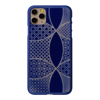 【Web限定】Air Jacket “kiriko” for iPhone11 Pro Max 千代柄(七宝) (瑠璃)