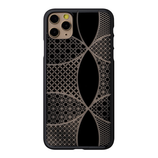 【Web限定】Air Jacket “kiriko” for iPhone11 Pro Max 千代柄(七宝) (ピアノブラック)