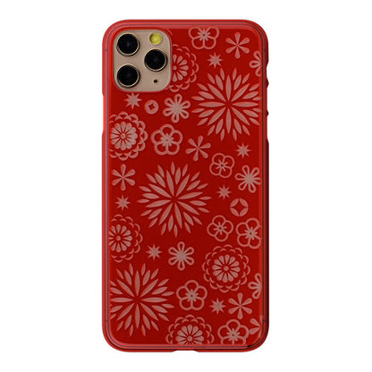 【Web限定】Air Jacket “kiriko” for iPhone11 Pro Max 花 (紅)