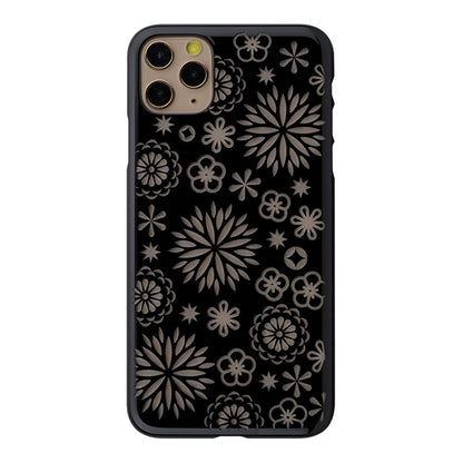 【Web限定】Air Jacket “kiriko” for iPhone11 Pro Max 花 (ピアノブラック)