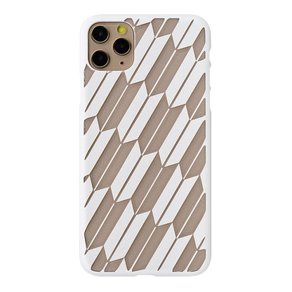 【Web限定】Air Jacket “kiriko” for iPhone11 Pro Max 矢絣 (ピュアホワイト)