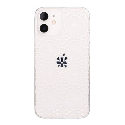 【Web限定】Air Jacket “kiriko” for iPhone12 mini 七宝に花十字 (クリア)