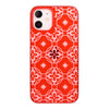 【Web限定】Air Jacket “kiriko” for iPhone12 mini 七宝に花十字 (紅)