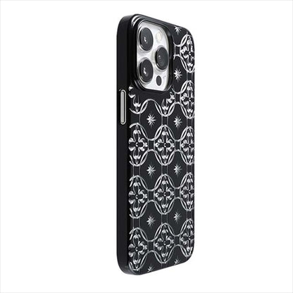 【Web限定】Air Jacket "kiriko" for iPhone 14 Pro Max 七宝に花十字(ピアノブラック)