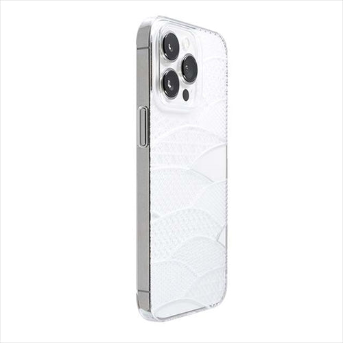 【Web限定】Air Jacket "kiriko" for iPhone 14 Pro Max 千代柄（扇）(クリア)