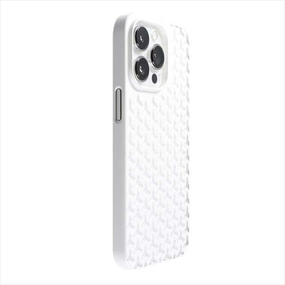 【Web限定】Air Jacket "kiriko" for iPhone 14 Pro Max 毘沙門亀甲(ピュアホワイト)