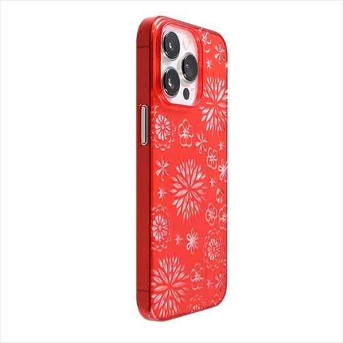 【Web限定】Air Jacket "kiriko" for iPhone 14 Pro Max 花(紅)