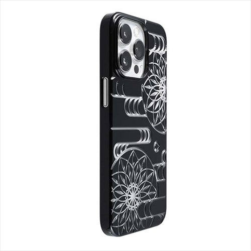 【Web限定】Air Jacket "kiriko" for iPhone 14 Pro Max エ霞に鞠(ピアノブラック)