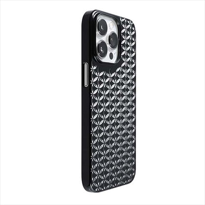 【Web限定】Air Jacket "kiriko" for iPhone 14 Pro Max 麻の葉つなぎ(ピアノブラック)