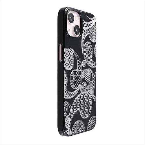 【Web限定】Air Jacket "kiriko" for iPhone 14 三つ巴(ピアノブラック)